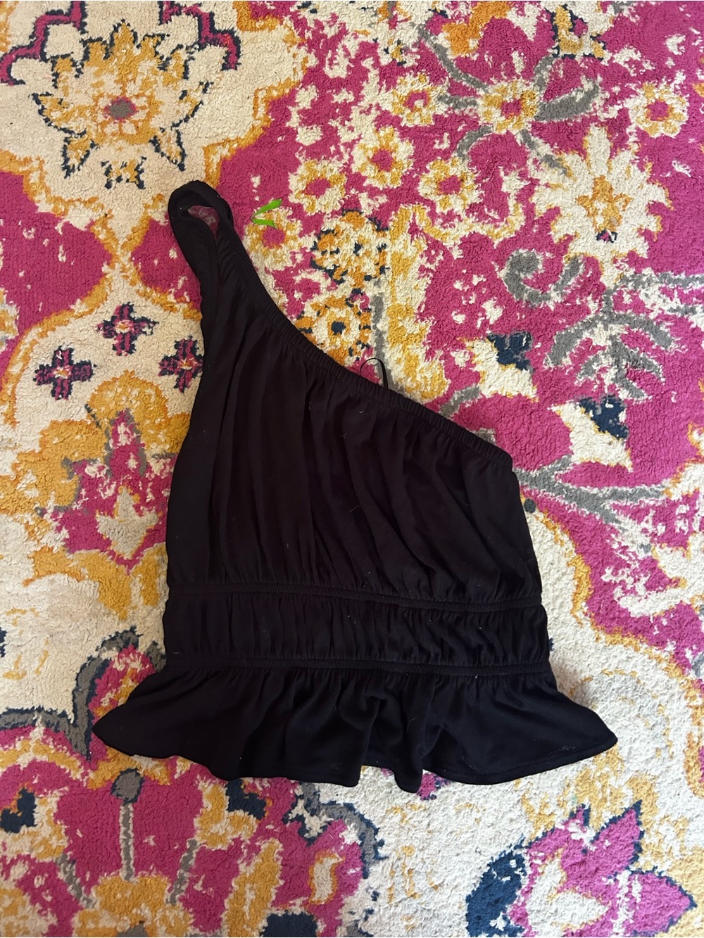 Urban Outfitters Black One-Shoulder Crop Top